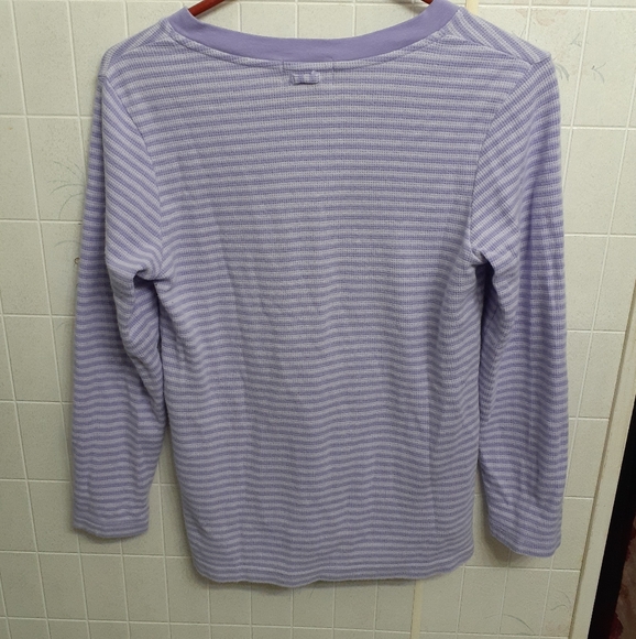 Lilac Oscar de la Renta Thermal Top Medium - Picture 5 of 6